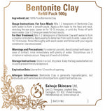 Salvaje Skincare Bentonite Clay - 500g Refill Pouch