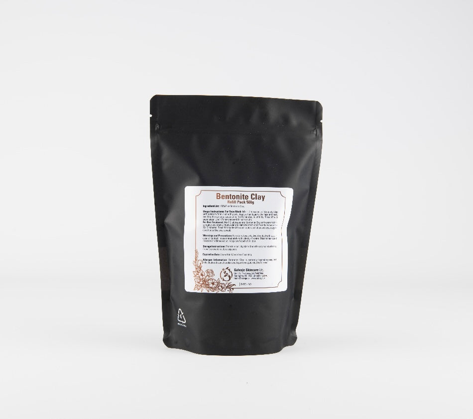 Salvaje Skincare Bentonite Clay - 500g Refill Pouch